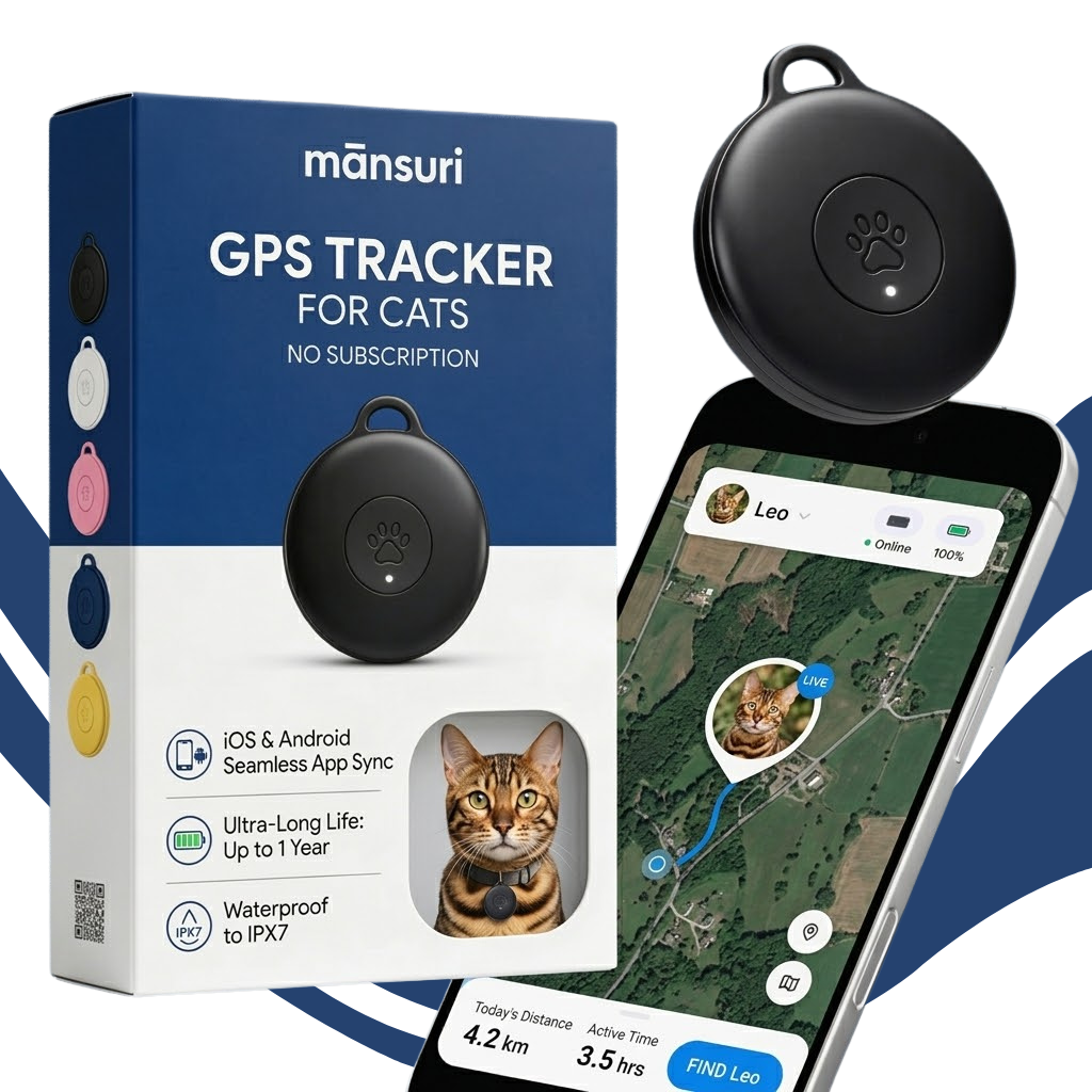 GPS Tracker for Cats No Subscription Required - Mansuri