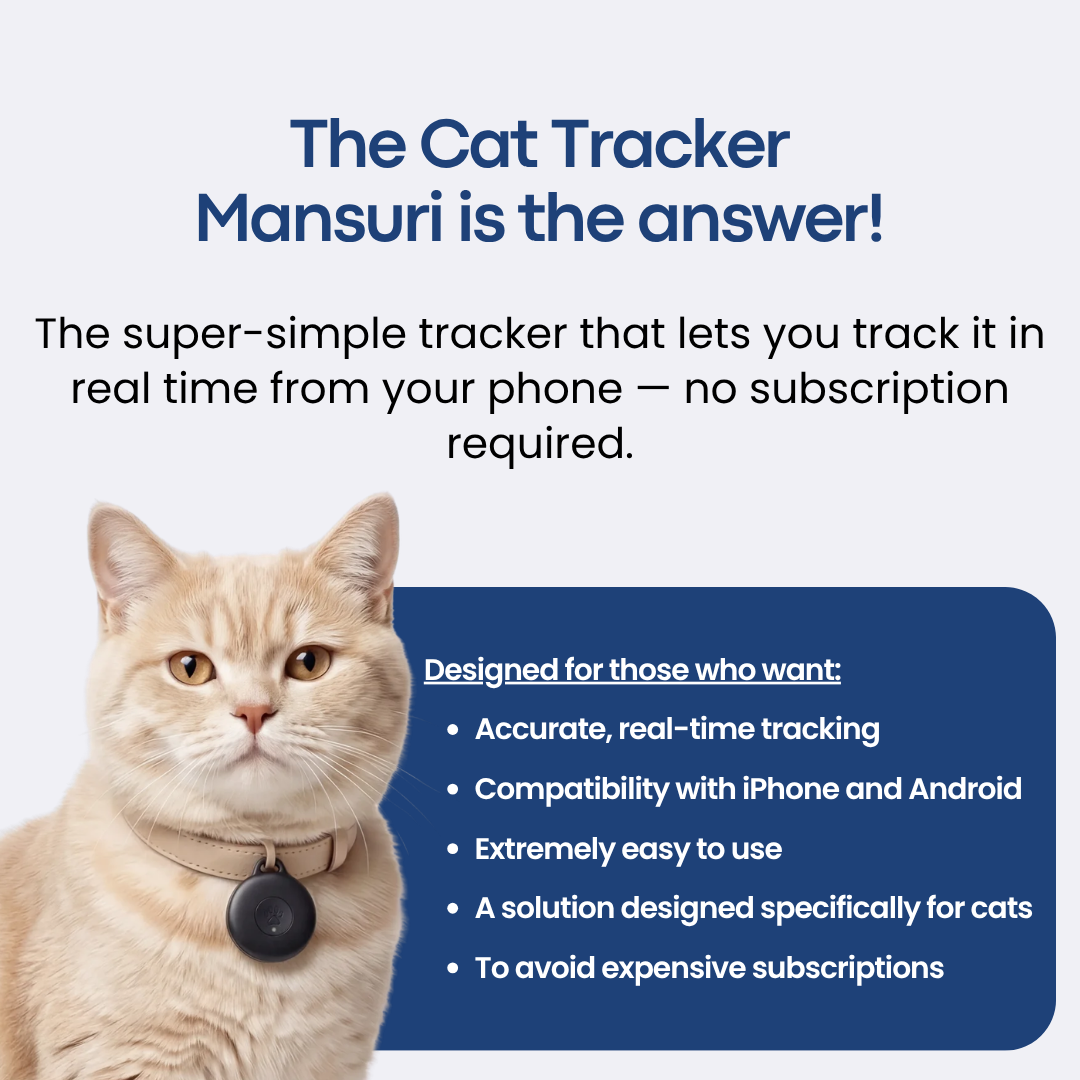 GPS Tracker for Cats No Subscription Required - Mansuri