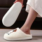 Miękkie pluszowe kapcie domowe dla miłośniczek psów – Damskie obuwie domowe Beagle